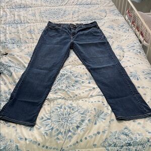 Levi's Dark Blue Slimming Straight Leg Jeans 16